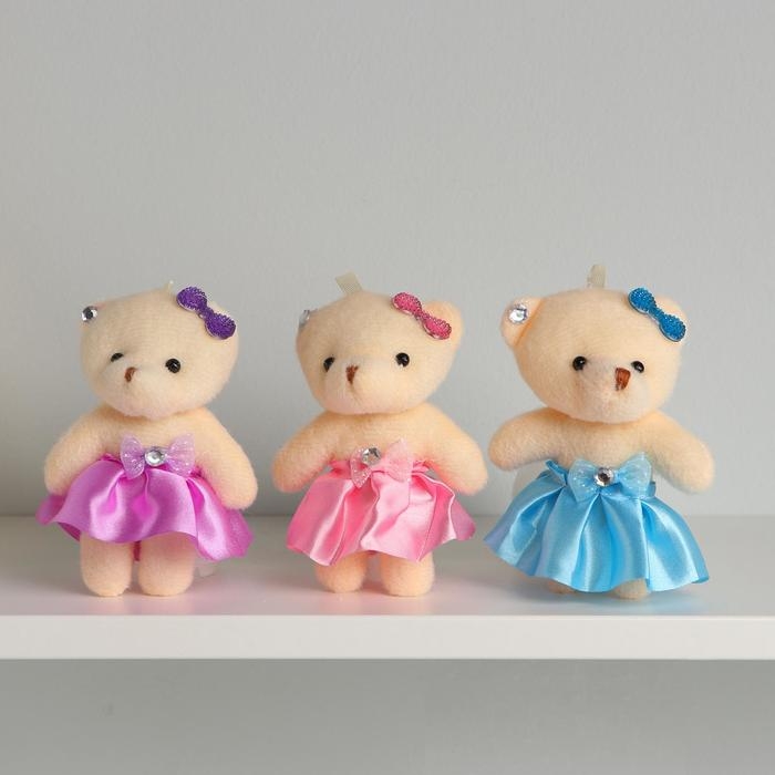 Мягкая игрушка &laquo;Мишка&raquo;, на брелоке, цвета МИКС