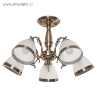 Люстра классика "Мадлен" 5 ламп 60W E27 основание античная бронза