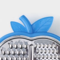 Тёрка с контейнером Доляна &laquo;Яблоко&raquo;, 20&times;15&times;4 см, цвет МИКС