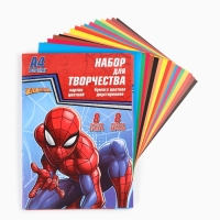 Набор "Человек-паук" А4: 8л цветного одностороннего картона + 8л цветной двусторонней бумаги