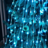 Умная гирлянда «Конский хвост» 10 нитей по 1.5 м роса, IP20, серебристая нить, 150 LED, пульт ДУ, приложение, свечение RGB, USB Умная гирлянда «Конский хвост» 10 нитей по 1.5 м роса, IP20, серебристая нить, 150 LED, пульт ДУ, приложение, свечение RGB, USB