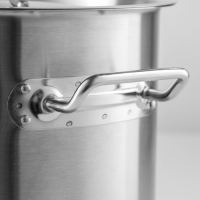 Кастрюля из нержавеющей стали Hanna Kn&ouml;vell HoReCa, 12 л, толщина 0,8 мм, 201 сталь, металлическая крышка