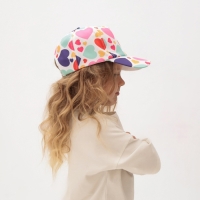 Кепка детская MINAKU "Сердца" цвет белый, р-р 52 Кепка детская MINAKU "Сердца" цвет белый, р-р 52