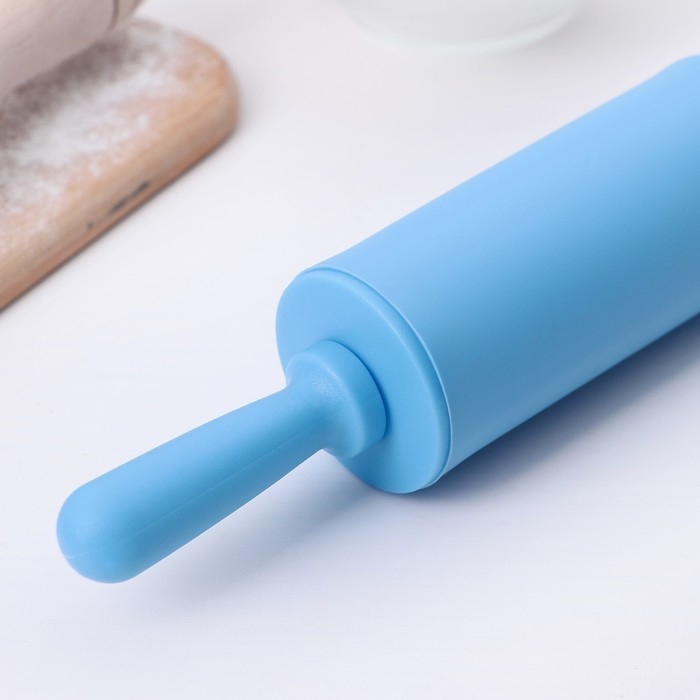 Скалка Доляна &laquo;Севилья&raquo;, 22&times;4 см, рабочая часть 10 см, цвет МИКС