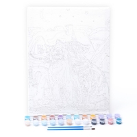 Картина по номерам на новый год на холсте с подрамником &laquo;Коты&raquo;, 30 х 40 см