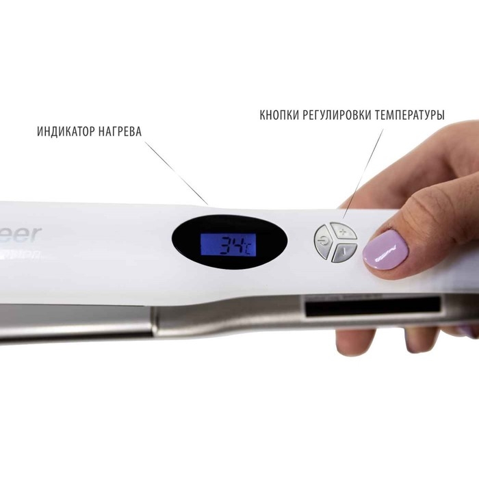 Выпрямитель Pioneer HS-10117, керамика, 55 Вт, до 230&deg;С, белый