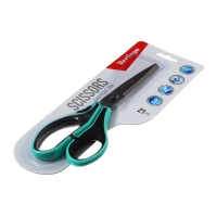 Ножницы 21см Berlingo "Easycut 350" ассорти, эргономичные ручки, мягкие вставки, европодвес