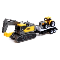Экскаватор инерционный «Стройка», с прицепом и трактором, МИКС Экскаватор инерционный «Стройка», с прицепом и трактором, МИКС