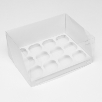 Коробка для 12 капкейков белая, 31 x 24 x 14 см