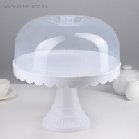 Тортовница с крышкой, 32,5&times;32,5&times;34 см, цвет МИКС