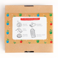 Подарочный набор "Веселого нового года" полотенце 30х60 см и банные акс.(4 предм)