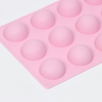 Форма для выпечки Доляна &laquo;Полусферы&raquo;, силикон, 29&times;17 см, 15 ячеек (d=4 см), цвет МИКС