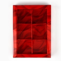 Коробка под 6 конфет с ячейками &laquo;Новогодний бант&raquo;, 10 х 14.5 х 3 см, Новый год