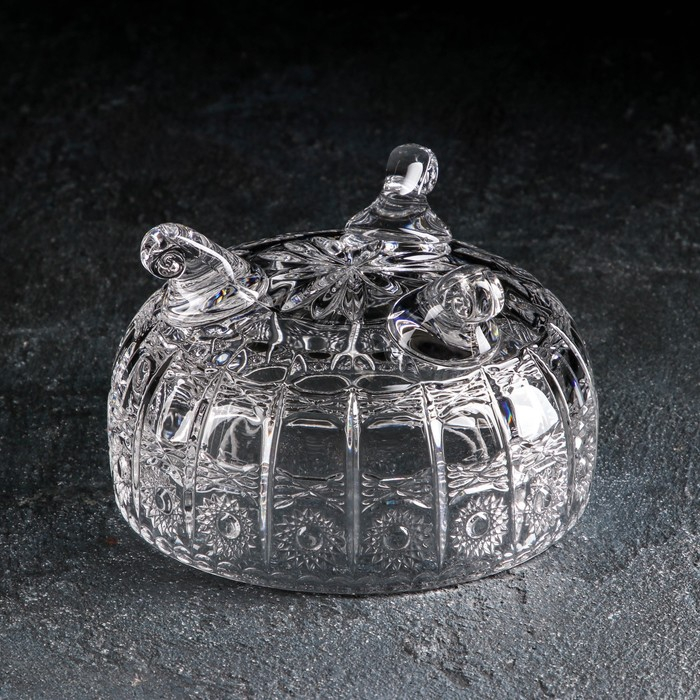 Салатник хрустальный на ножке, d=12.5 см