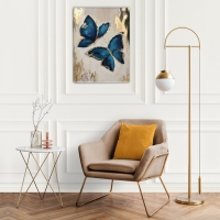 Картина по номерам &laquo;Синие бабочки&raquo;, 13 цветов, с поталью 40 &times; 50 см