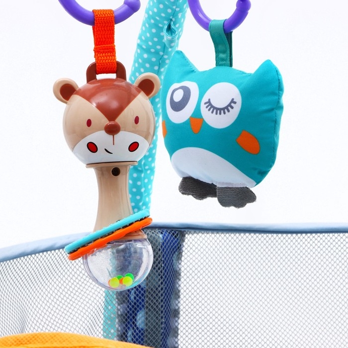 Развивающий коврик 3 в 1 &laquo;Лиса&raquo;, 68х68 см, 30 цветных шариков, 5 игрушек, Крошка Я