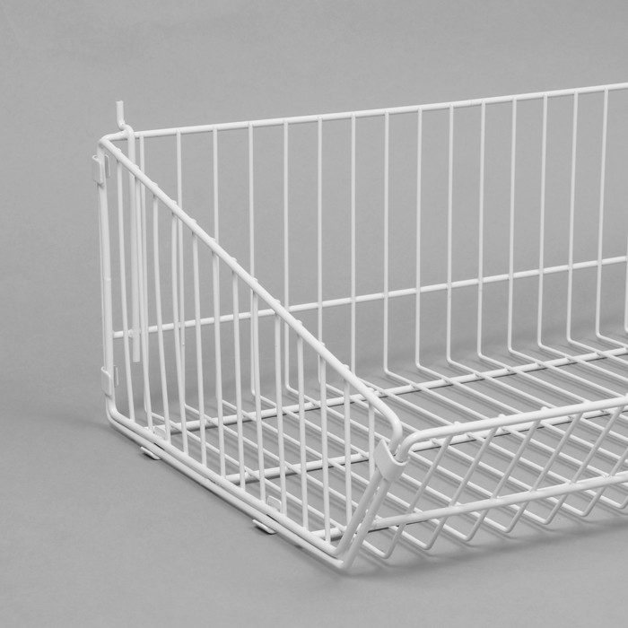 Накопитель разборный на колесах, 5 корзин, 58&times;53&times;146 см, цвет белый