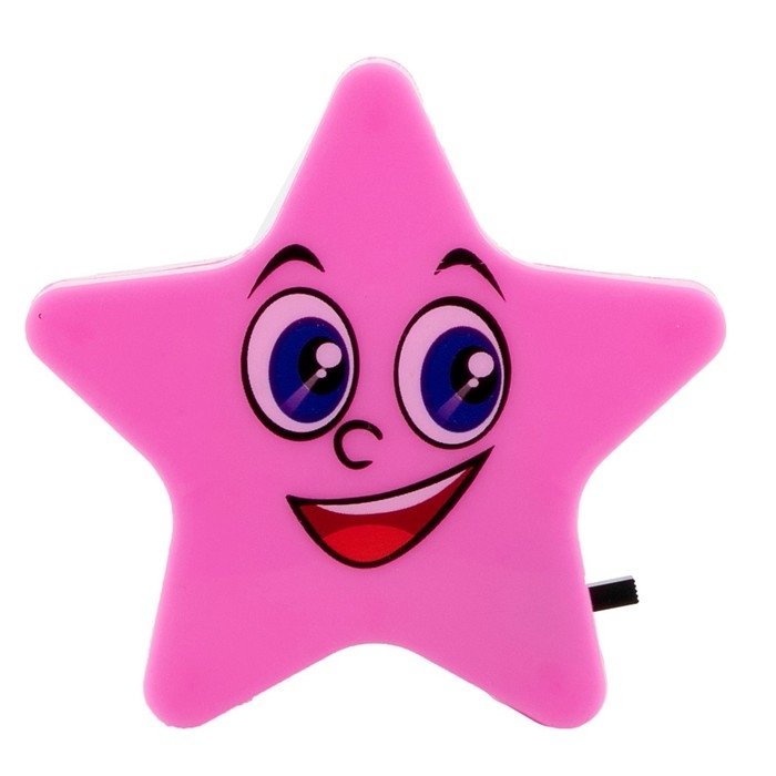 Ночник пластик LED Ночник пластик LED "Звёздочка" МИКС 8х8х2,5 см RISALUX