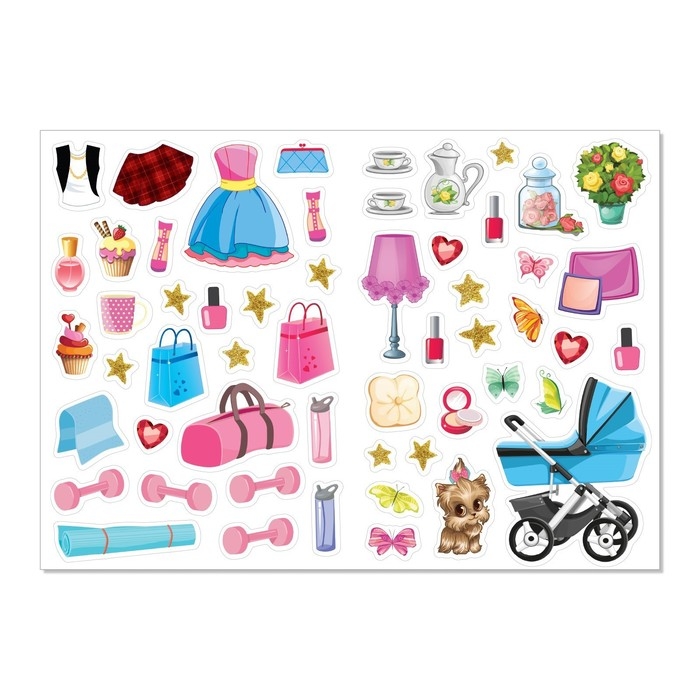 Наклейки &laquo;Наряди куколку. Модницы&raquo;, 12 стр.