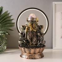 Фонтан настольный полистоун от сети, подсветка "Шива и Парвати" золото 25х20х34 см Фонтан настольный полистоун от сети, подсветка "Шива и Парвати" золото 25х20х34 см