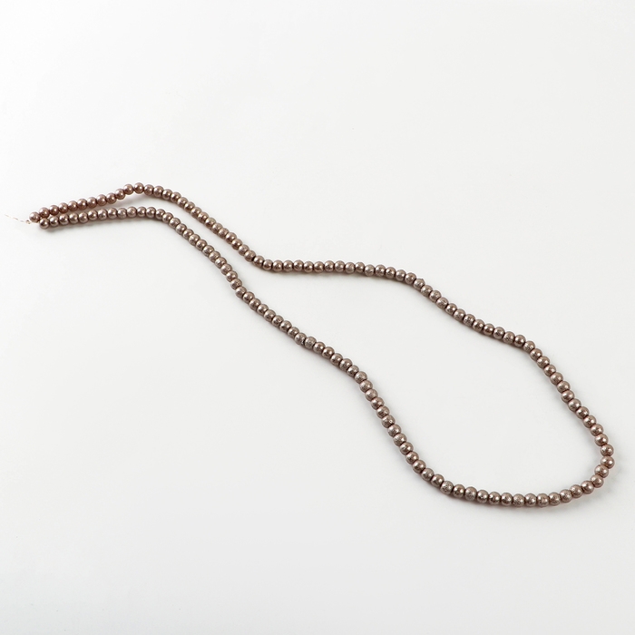 Бусины из стекла, набор 140 шт., размер 1 шт. 6 &mdash; мм, цвет коричневый