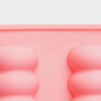 Форма для выпечки Доляна &laquo;Сладости. Бабл&raquo;, силикон, 12 ячеек, 28&times;16&times;2 см, цвет розовый