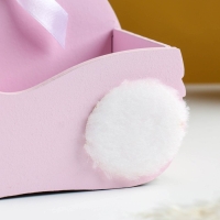 Кашпо деревянное "Зайка" 13х7,5х22 см розовый Кашпо деревянное "Зайка" 13х7,5х22 см розовый