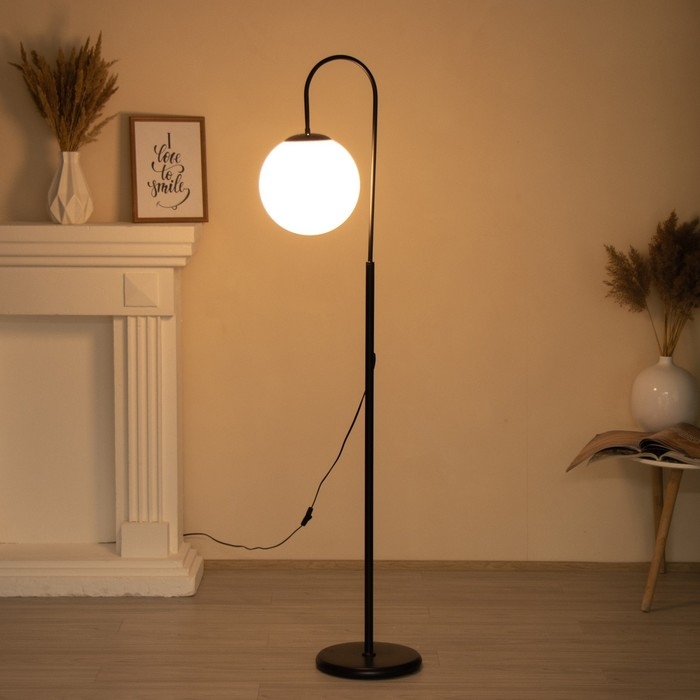 Торшер "Асфира" Е27 15Вт чёрно-белый h.171 см