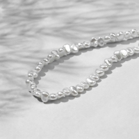 Бусины пластиковые на нити &laquo;Жемчуг&raquo; 0,6&times;0,4&times;0,4 см, (набор 180 шт.), цвет белый