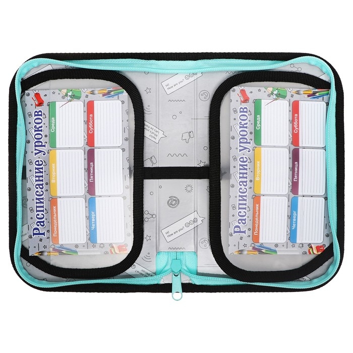 Пенал 1 секция, 130 х 210 х 40 мм, 2 откидные планки, тканевый, Calligrata TOP, Content "Гусь"