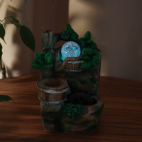 Фонтан "Прохлада леса" 12х12х18 см (с подсветкой)