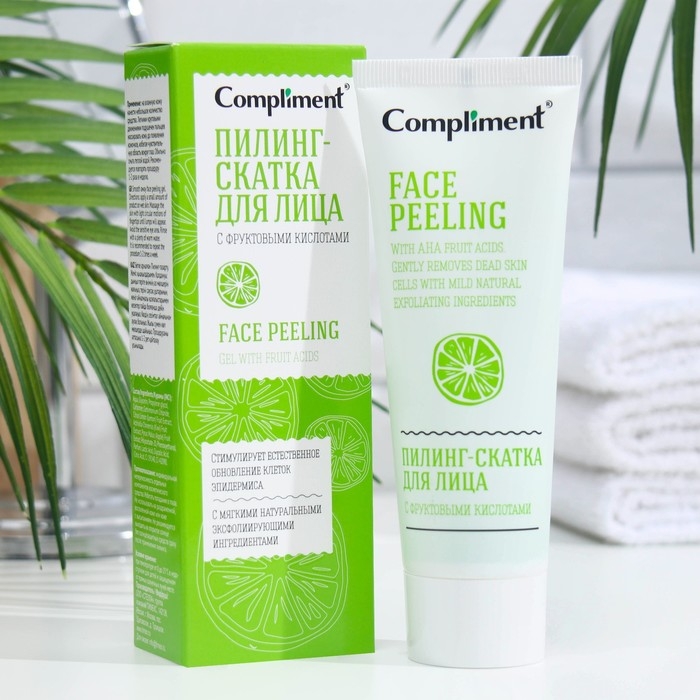 Пилинг-скатка для лица Compliment, с фруктовыми кислотами, 80 мл Пилинг-скатка для лица Compliment, с фруктовыми кислотами, 80 мл