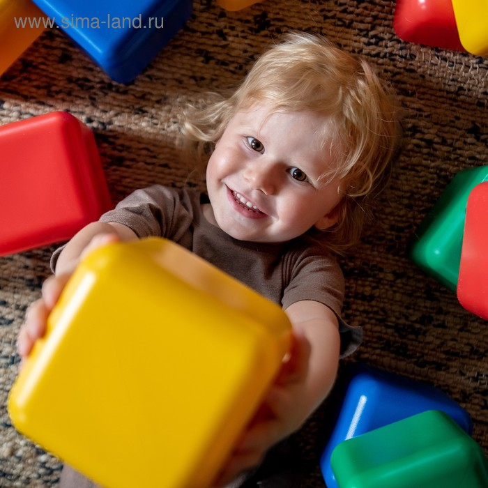 Набор цветных кубиков, 6 штук, 12 х 12 см Набор цветных кубиков, 6 штук, 12 х 12 см