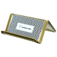 Подставка для визиток Calligrata, сетка, металлическая, золотой Подставка для визиток Calligrata, сетка, металлическая, золотой