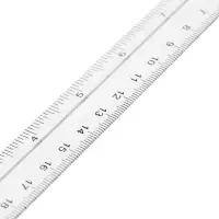Линейка 25 см, прозрачная