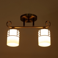 Люстра "Кипр" 2х40Вт Е27 латунь/черный 36,5х15х26см