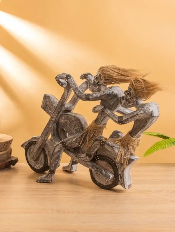 Сувенир "Аборигены байкеры" дерево, 35х15х30 см