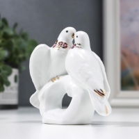 Фигурка керамика &laquo;2 голубя на камушке&raquo;, стразы, 9&times;10&times;3.7 см