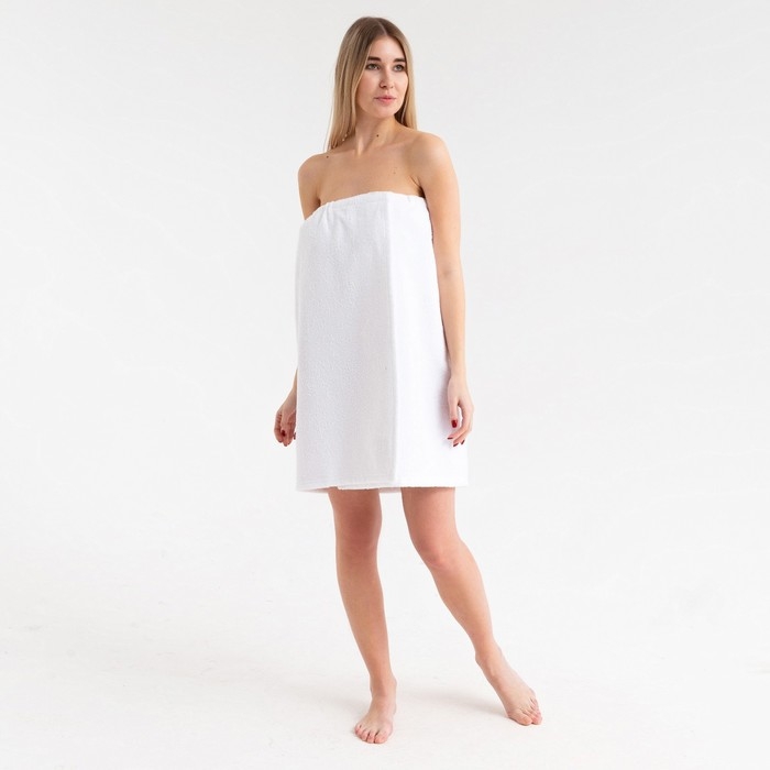 Полотенце банное Экономь и Я &laquo;Парео&raquo; 68х150 см, цвет белый, 100%хл с AIRO, 320 г/м2