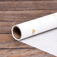 Бумага силиконизированная &laquo;Бусинки&raquo; золото, 0,38 х 5 м