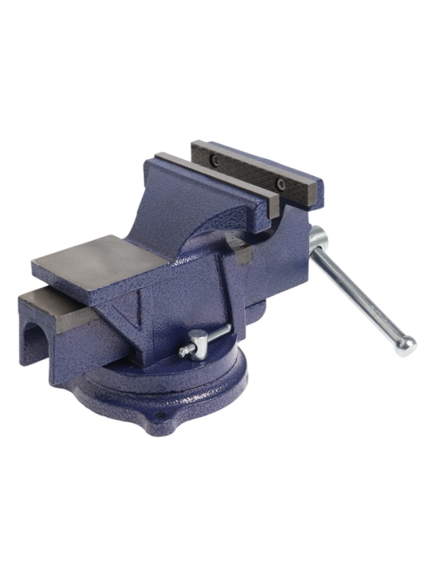 Тиски слесарные поворотные ТУНДРА, с наковальней, высокопрочный чугун ВЧ-40, 125 мм