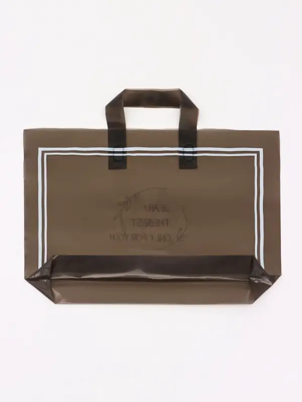 Пакет с петлевой ручкой черный 40 х 30 х 8 см  80 мкм