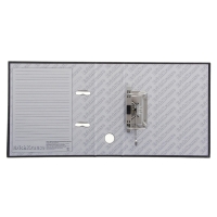 Папка-регистратор А5, 70 мм, BASIC, собранная, мраморная, серая, этикетка на корешке, картон 2 мм, вместимость 450 листов