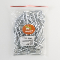 Цепь для привязи собак, сварные звенья, 1,8 м, калибр 45 мм, толщина проволки 4,2 мм