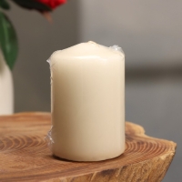 Свеча - цилиндр, 4&times;6 см, 9 ч, шампань