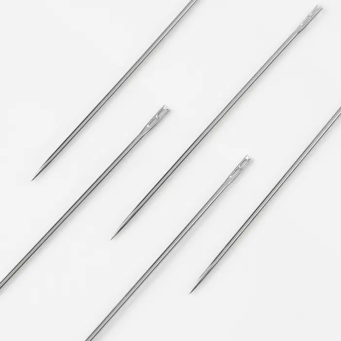 Иглы швейные, d=0.83 мм, 3.6 - 4.2 см, самовдеваемые, 12 шт.