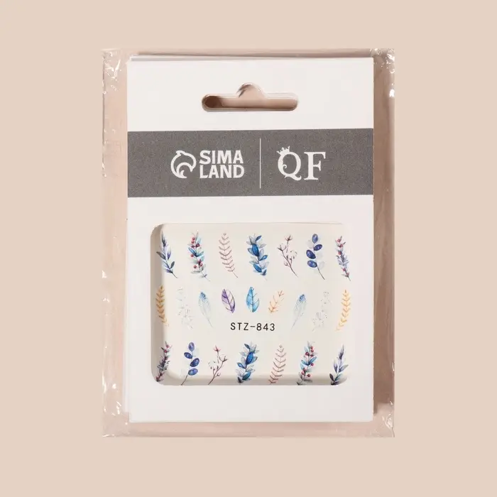 Слайдеры для ногтей &laquo;Веточки&raquo;, разноцветные