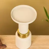 Подсвечник на 1 свечу текстурный "Фисташковый" 10,5х10,5х20 см