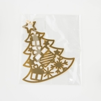 Ёлочная игрушка новогодняя  &laquo;Новый год: Ёлка&raquo;,   8.9 х 9.1 см.