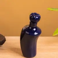 Сосуд для масла "Антика" керамика, цв. синий, 5х5х12 см